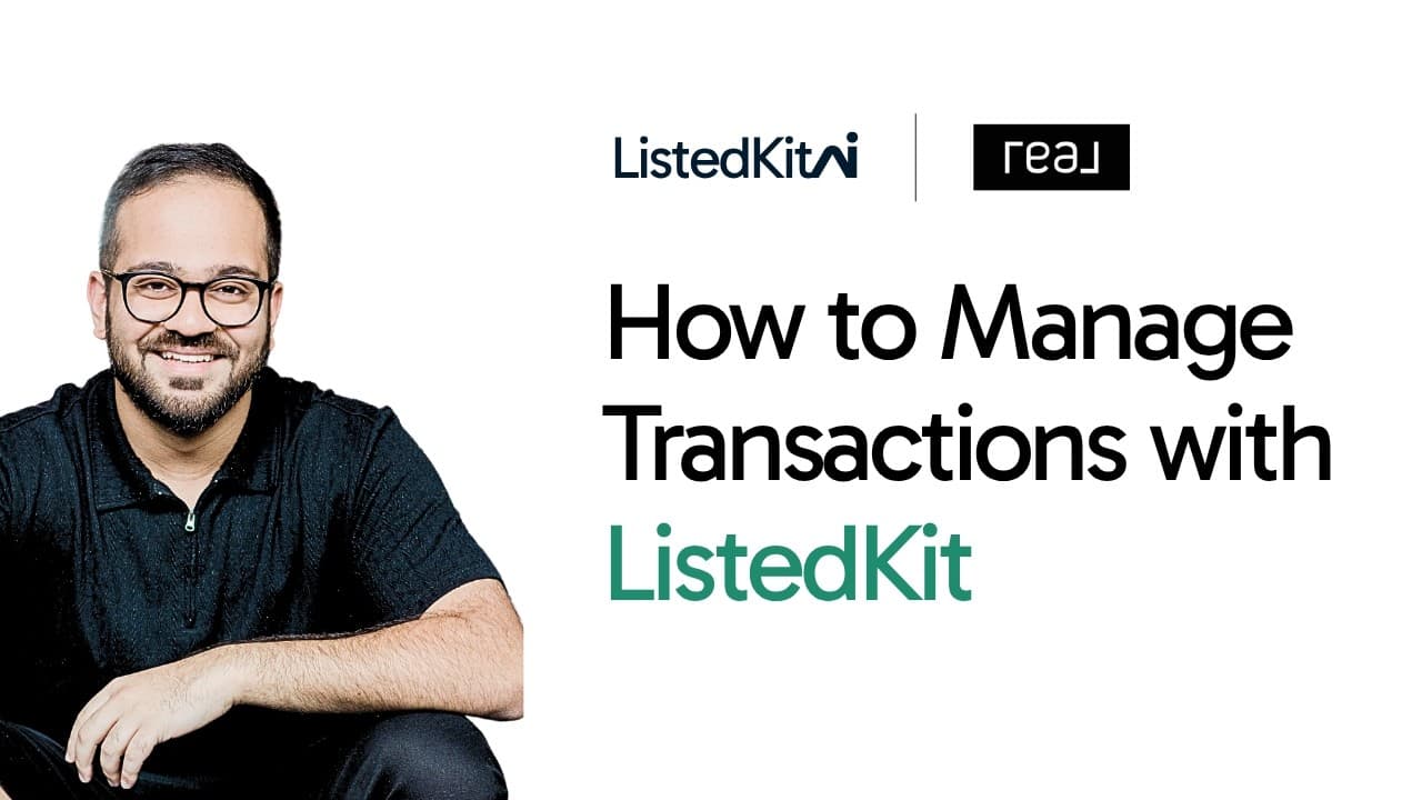 ListedKit Ava — AI transaction management for real estate agents - Click to play video