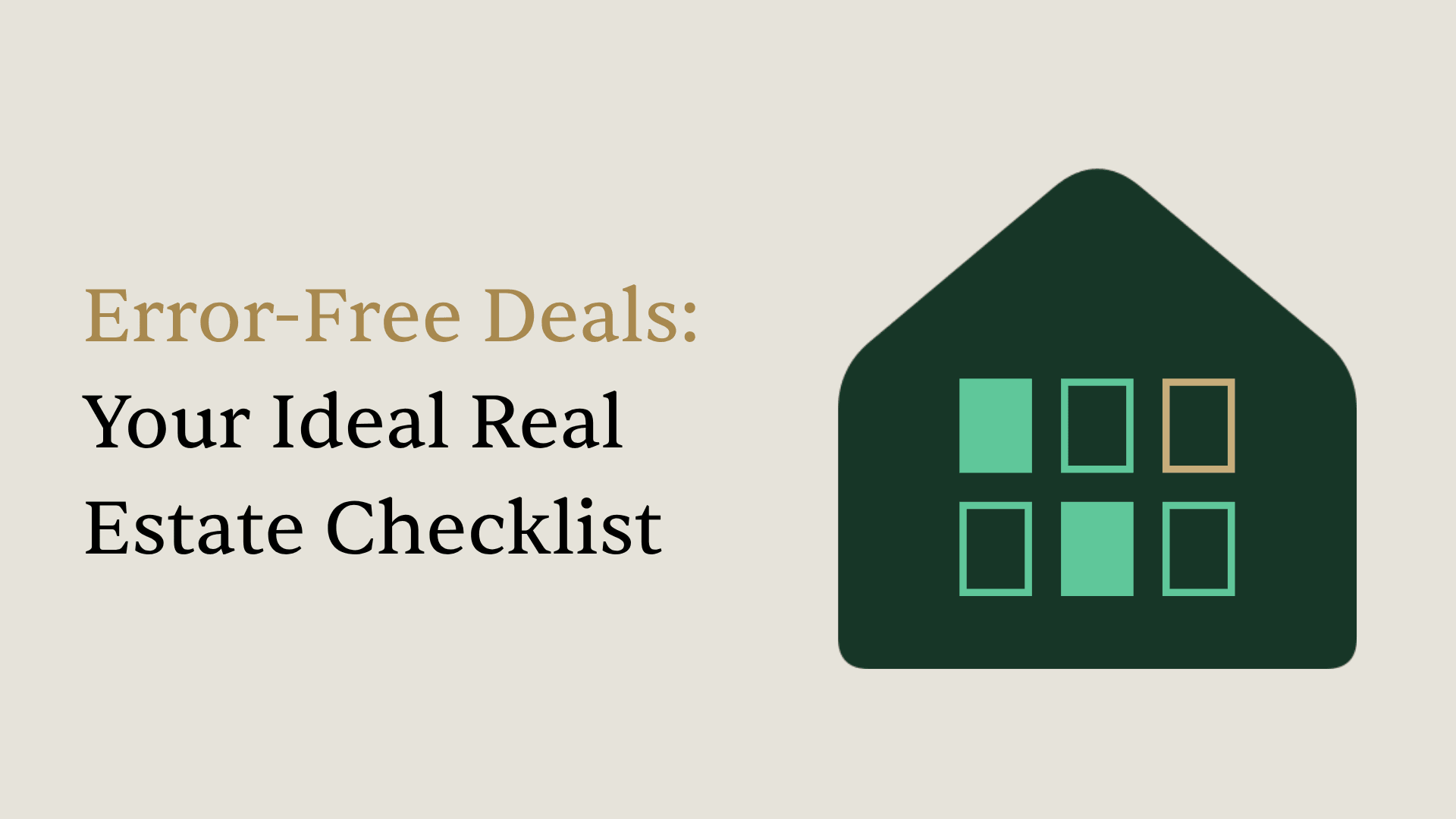 real estate transaction management checklist