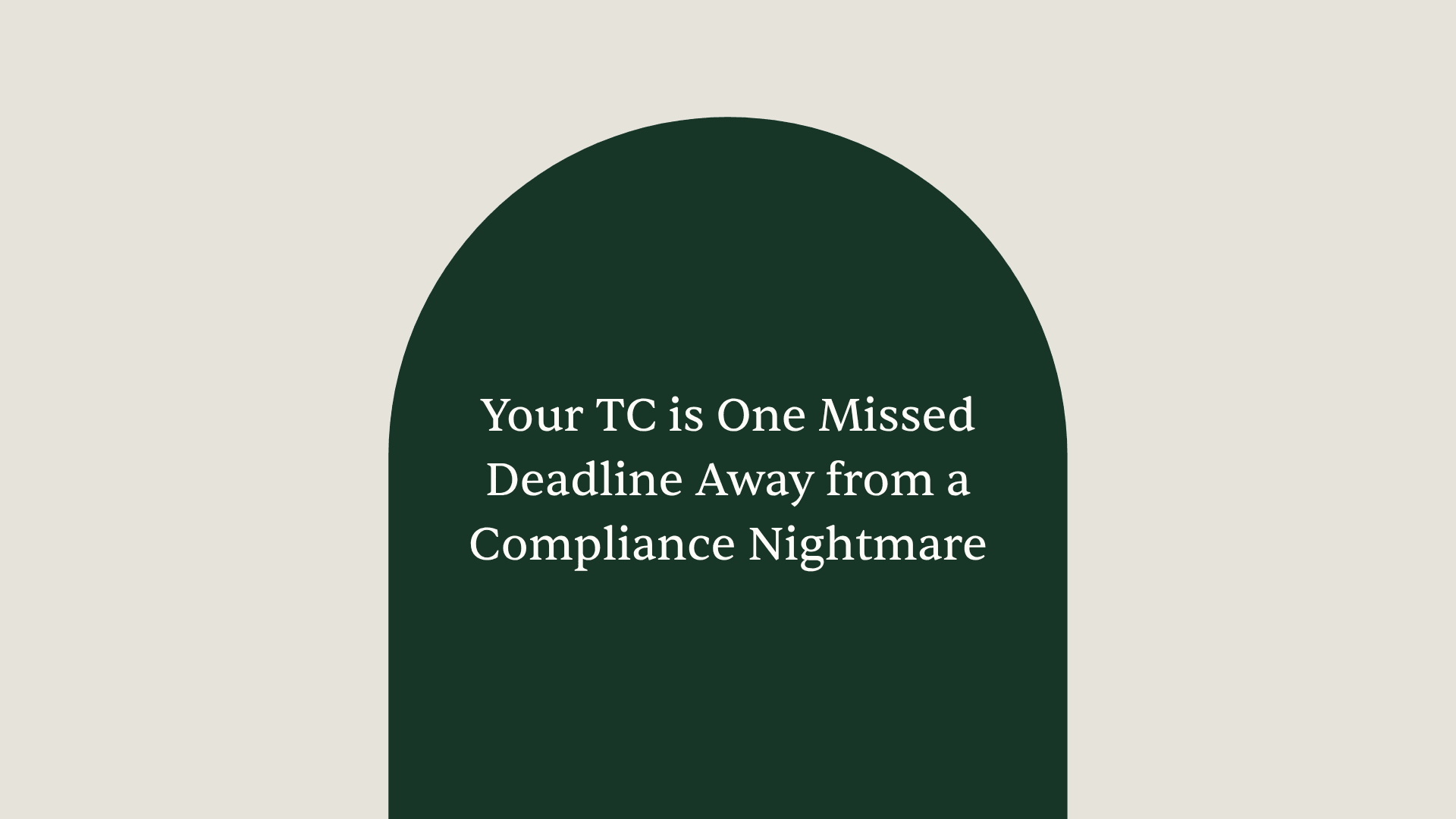 Real estate broker compliance software dashboard showing transaction deadline tracking