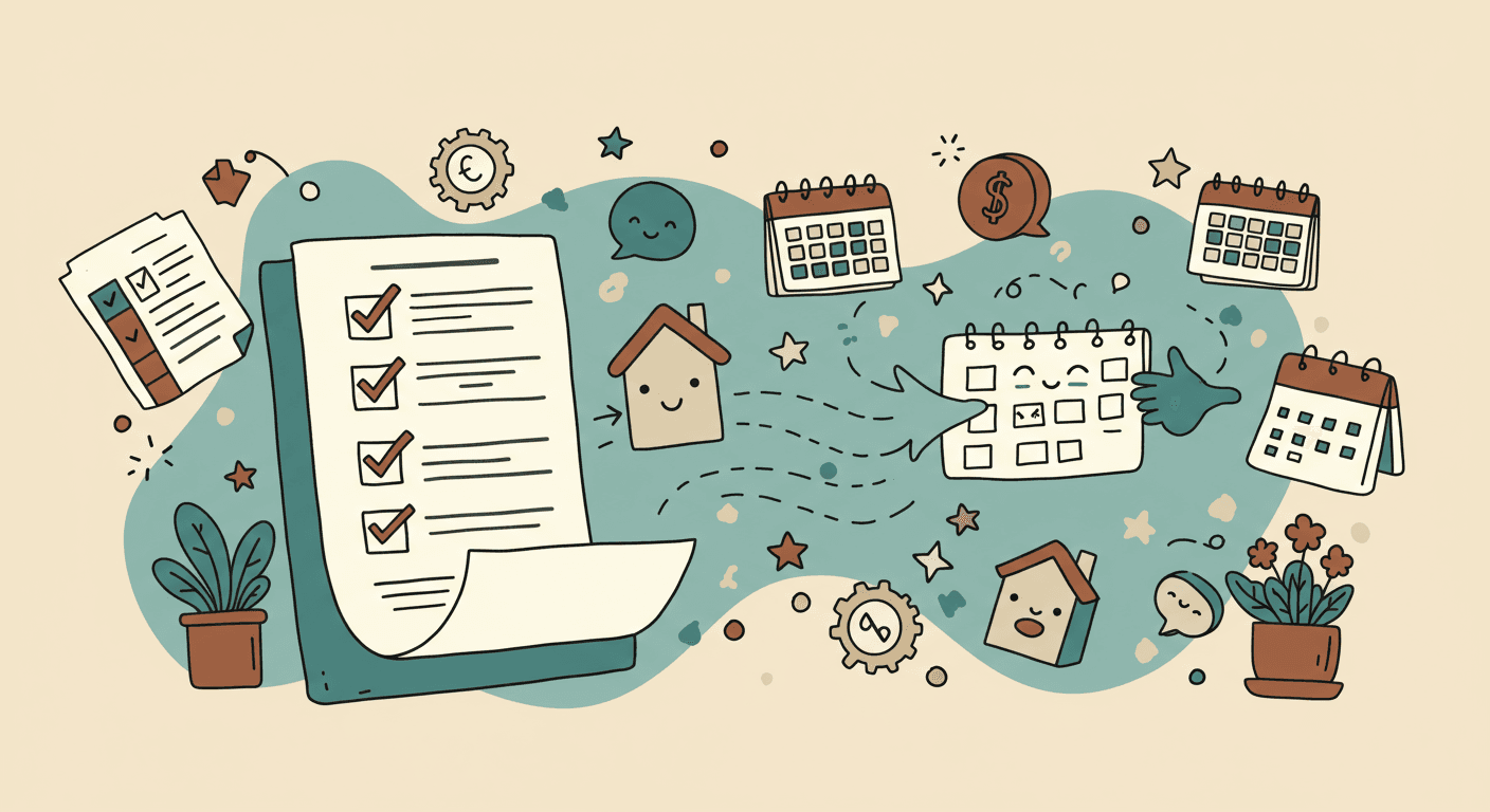 Dynamic checklist illustration showing transformation from static to intelligent task management