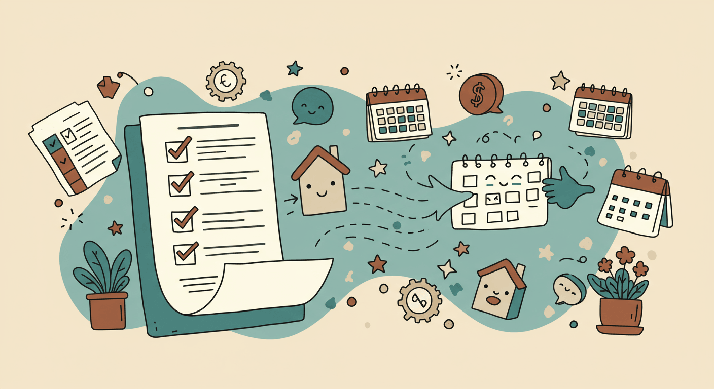 Dynamic checklist illustration showing transformation from static to intelligent task management