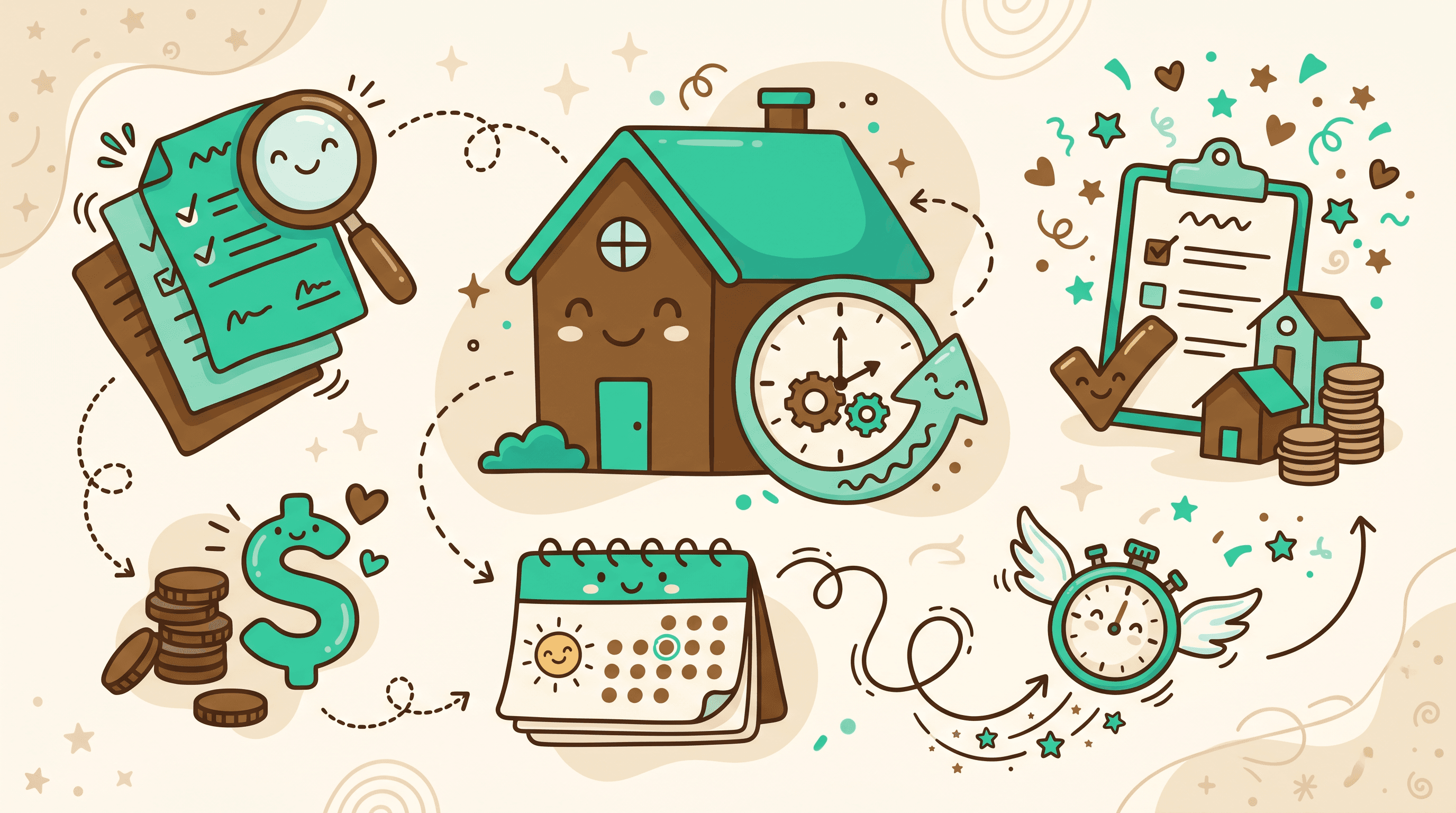 Illustration showing the hidden time costs of real estate transaction management