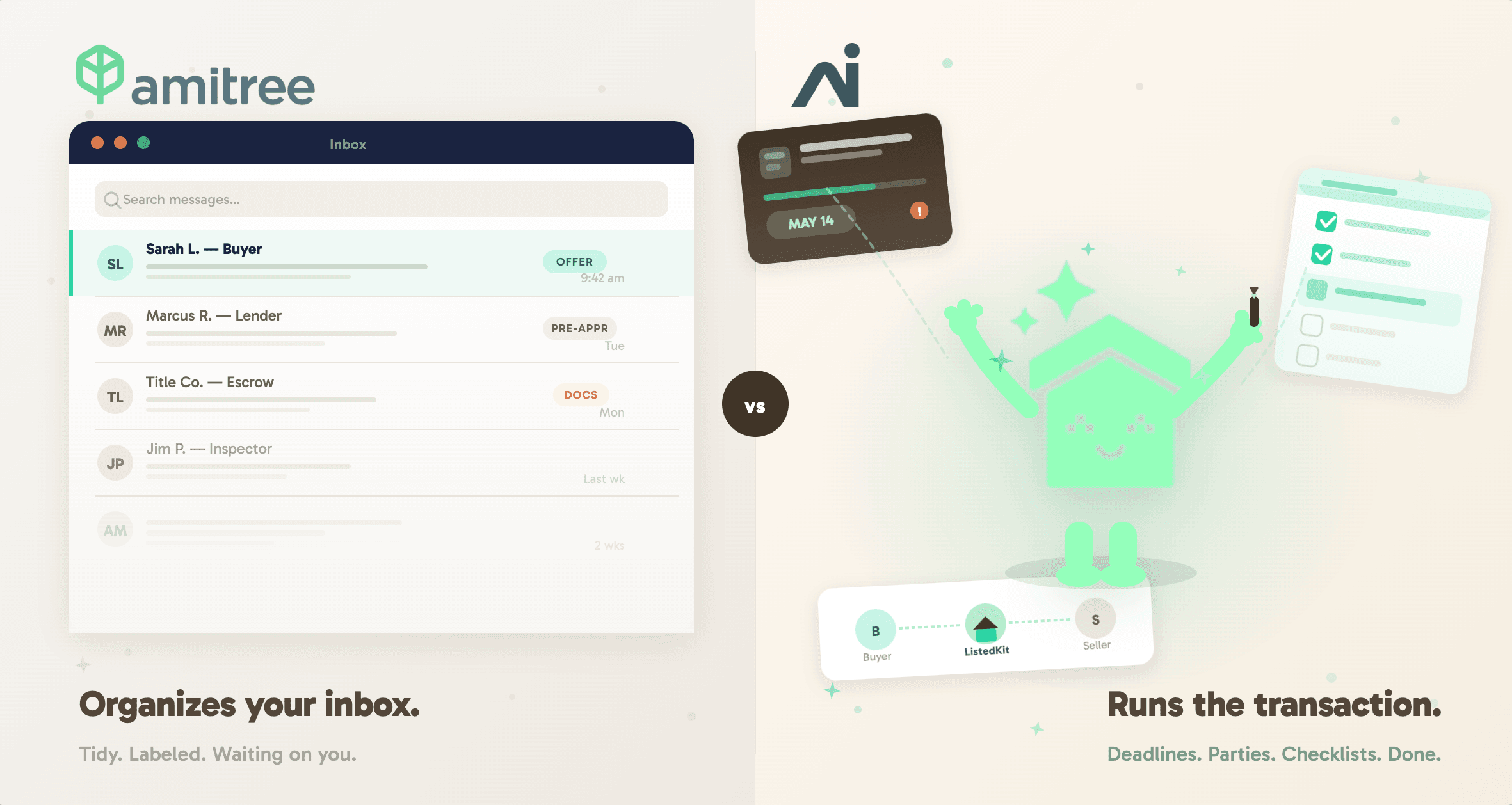 Folio vs. Ava — organizing your inbox vs. running the transaction