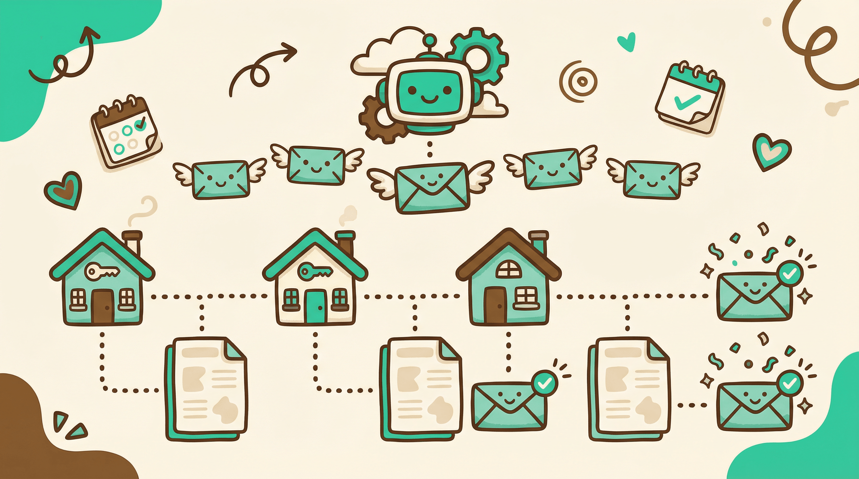 AI email templates for real estate transaction coordinators illustration