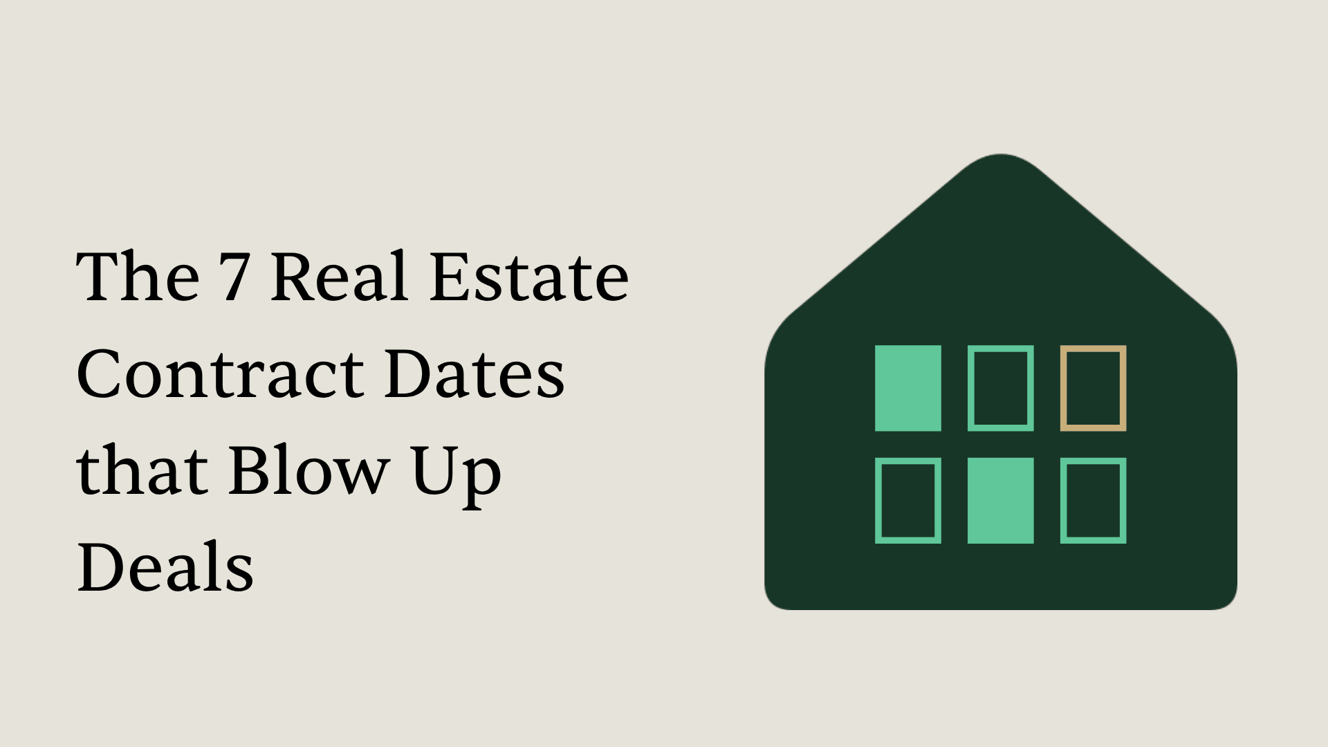 Timeline graphic of the 7 real estate contract dates from signing to closing day, with ListedKit's Ava logo