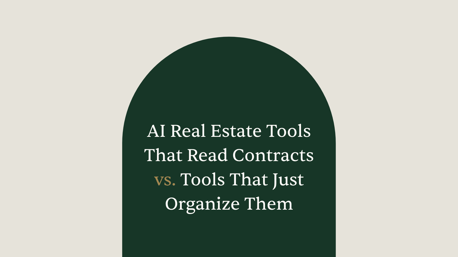 Split editorial composition showing a contract being read by AI on the left versus a manual form entry card on the right