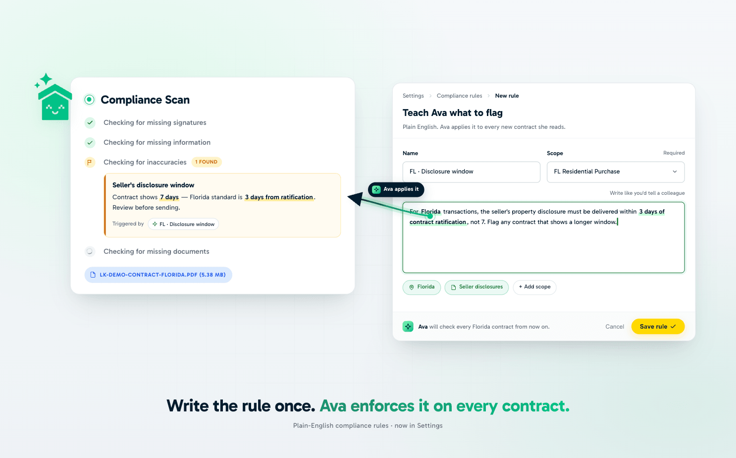 Ava Rules lets you write plain-English instructions Ava follows on every deal. Here's how to write rules for each category that actually change her output.